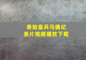 秦始皇兵马俑纪录片视频播放下载