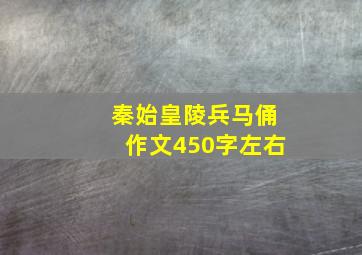 秦始皇陵兵马俑作文450字左右