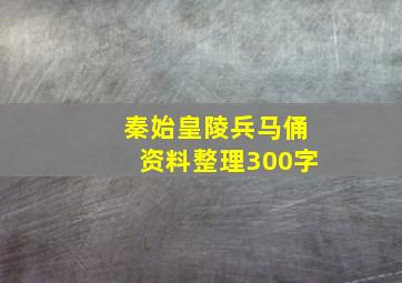 秦始皇陵兵马俑资料整理300字