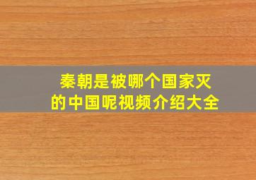 秦朝是被哪个国家灭的中国呢视频介绍大全