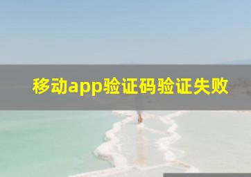 移动app验证码验证失败