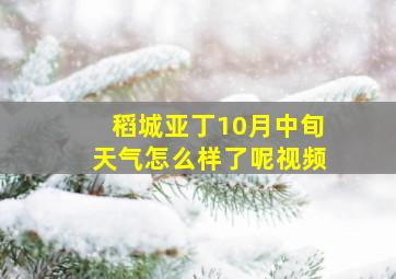 稻城亚丁10月中旬天气怎么样了呢视频