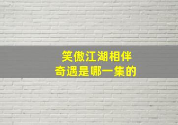 笑傲江湖相伴奇遇是哪一集的