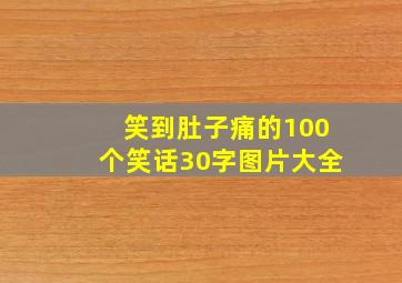 笑到肚子痛的100个笑话30字图片大全