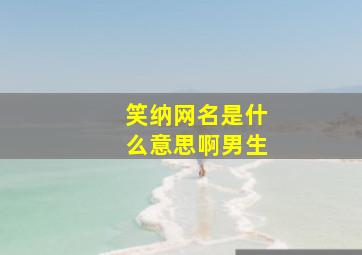 笑纳网名是什么意思啊男生