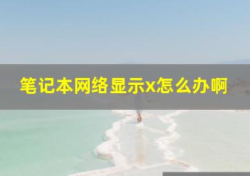 笔记本网络显示x怎么办啊