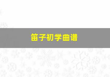 笛子初学曲谱