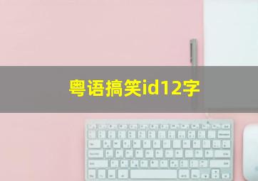 粤语搞笑id12字