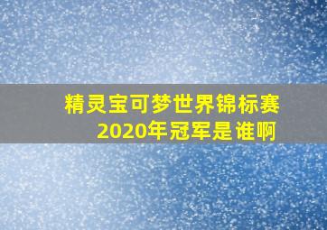 精灵宝可梦世界锦标赛2020年冠军是谁啊