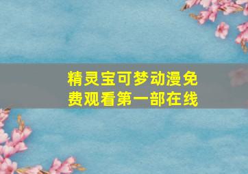 精灵宝可梦动漫免费观看第一部在线