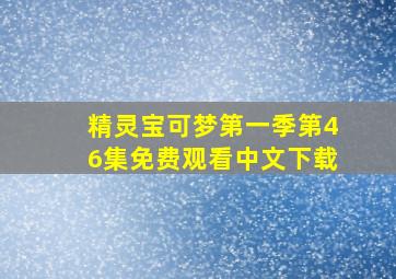 精灵宝可梦第一季第46集免费观看中文下载