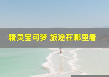 精灵宝可梦 旅途在哪里看