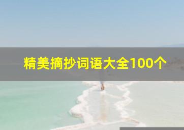 精美摘抄词语大全100个