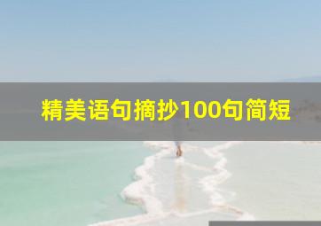 精美语句摘抄100句简短