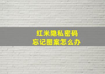 红米隐私密码忘记图案怎么办