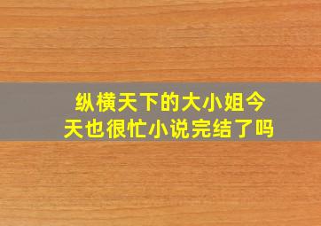 纵横天下的大小姐今天也很忙小说完结了吗