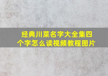 经典川菜名字大全集四个字怎么读视频教程图片