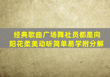 经典歌曲广场舞社员都是向阳花柔美动听简单易学附分解