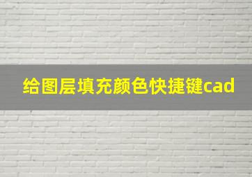 给图层填充颜色快捷键cad