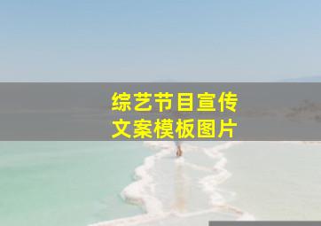 综艺节目宣传文案模板图片