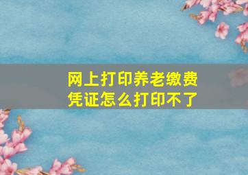 网上打印养老缴费凭证怎么打印不了