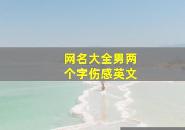 网名大全男两个字伤感英文