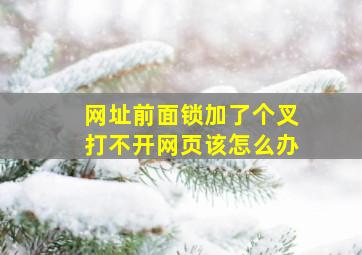 网址前面锁加了个叉打不开网页该怎么办