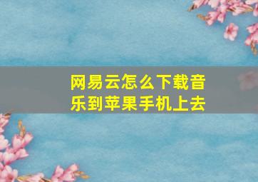 网易云怎么下载音乐到苹果手机上去