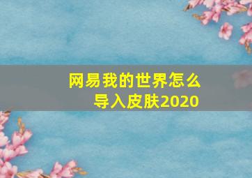 网易我的世界怎么导入皮肤2020