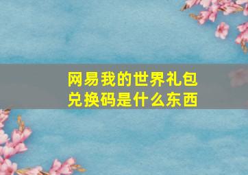 网易我的世界礼包兑换码是什么东西