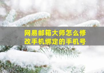 网易邮箱大师怎么修改手机绑定的手机号