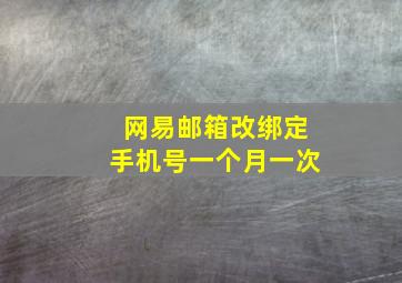 网易邮箱改绑定手机号一个月一次