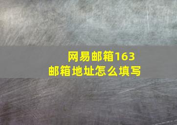 网易邮箱163邮箱地址怎么填写