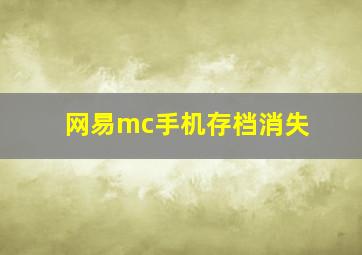 网易mc手机存档消失