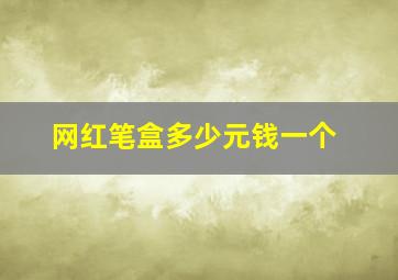 网红笔盒多少元钱一个