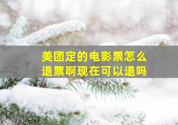 美团定的电影票怎么退票啊现在可以退吗