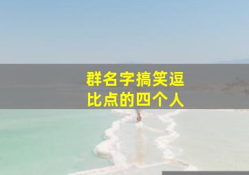 群名字搞笑逗比点的四个人