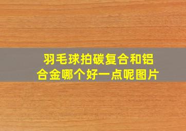 羽毛球拍碳复合和铝合金哪个好一点呢图片