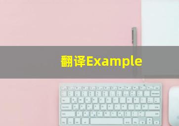 翻译Example