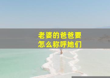 老婆的爸爸要怎么称呼她们