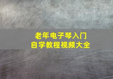 老年电子琴入门自学教程视频大全