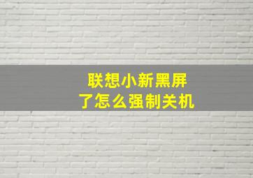 联想小新黑屏了怎么强制关机