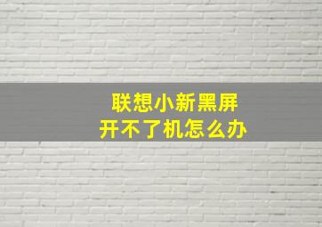 联想小新黑屏开不了机怎么办