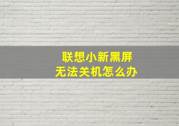 联想小新黑屏无法关机怎么办