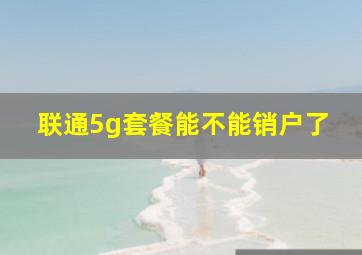 联通5g套餐能不能销户了