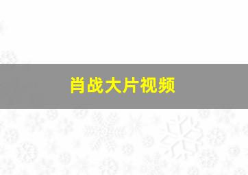 肖战大片视频