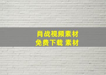 肖战视频素材免费下载 素材