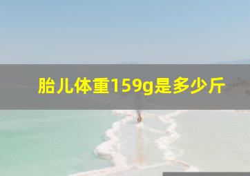 胎儿体重159g是多少斤