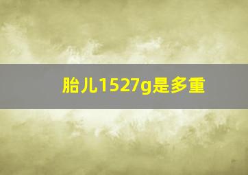 胎儿1527g是多重