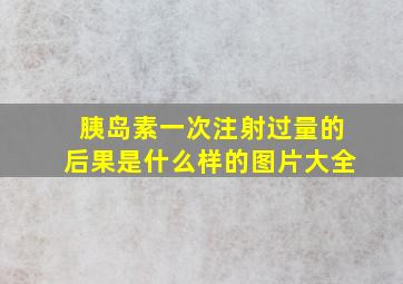 胰岛素一次注射过量的后果是什么样的图片大全